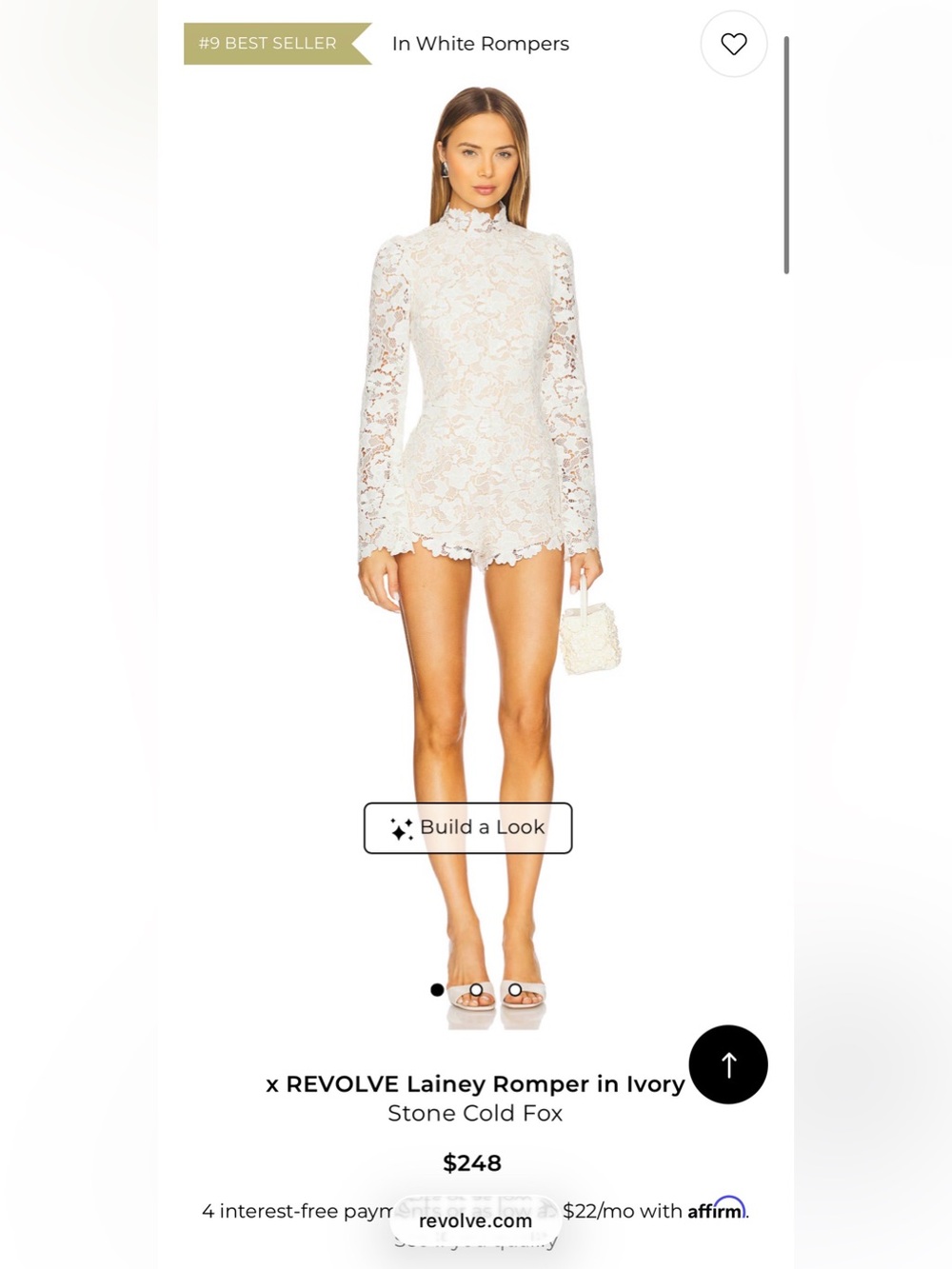 REVOLVE Lainey Romper in Ivory